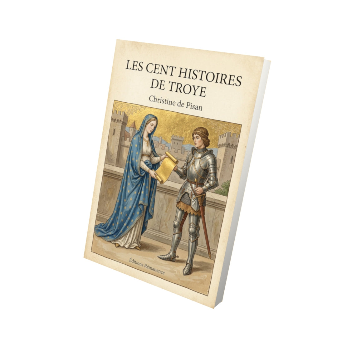 Livre Les cent histoires de Troye - Christine de Pisan - Vue 3D - Editions Remanence