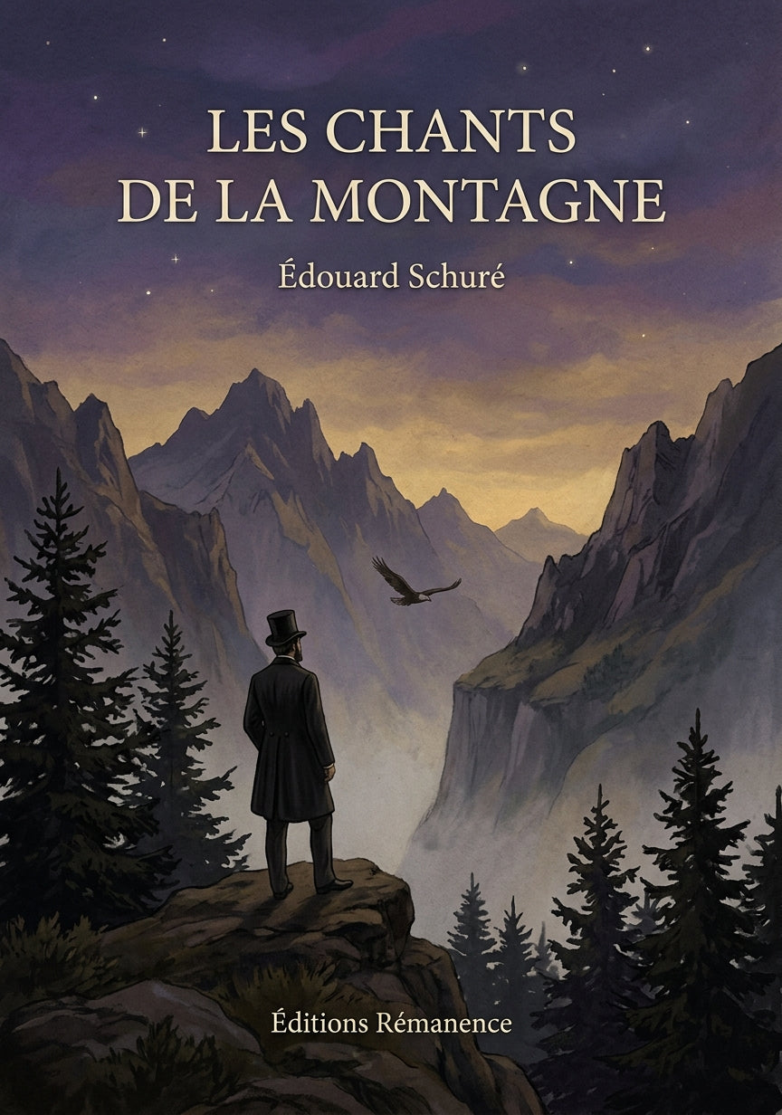 Livre Les Chants de la montagne par Édouard Schuré - Couverture - Editions Remanence