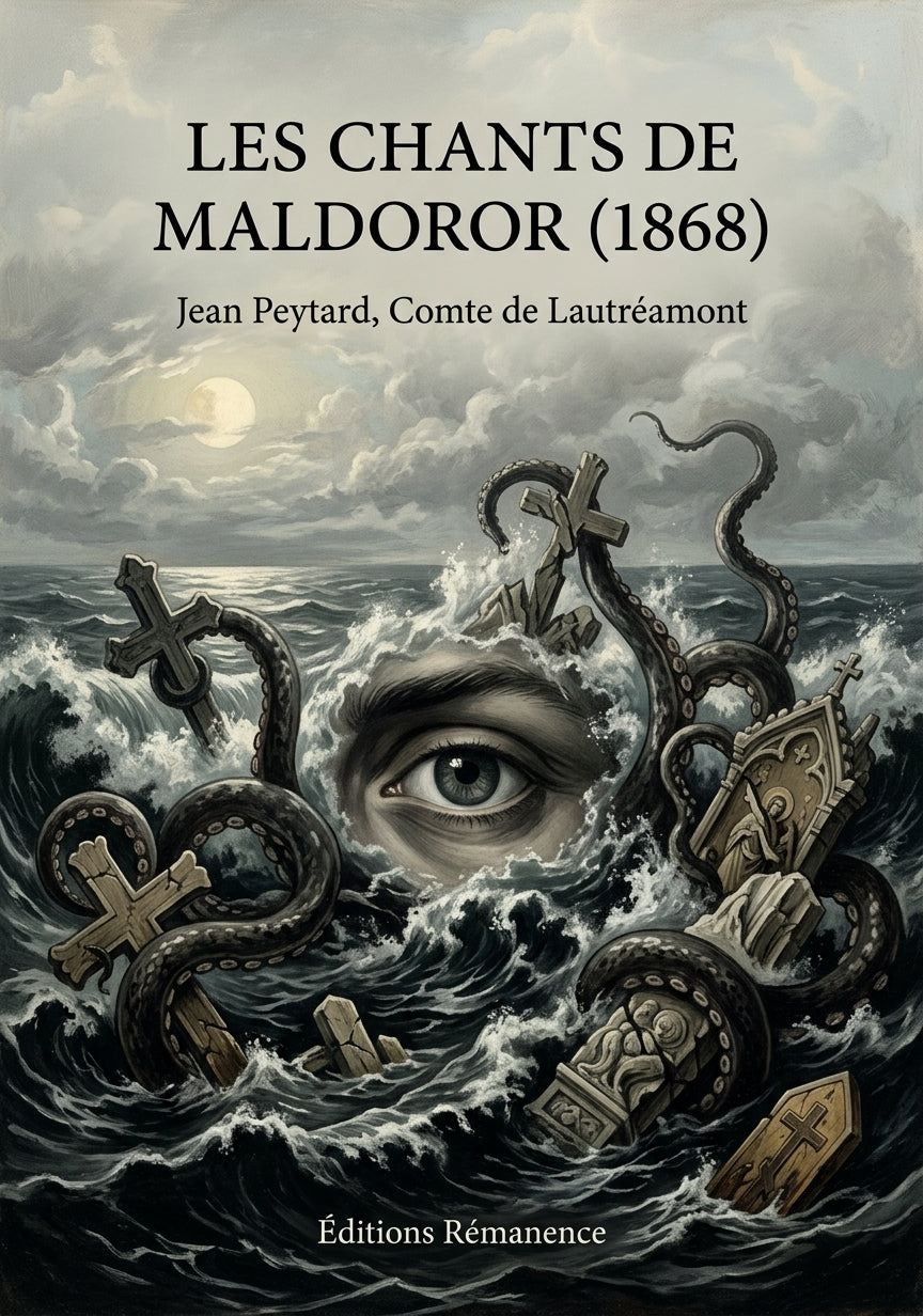 Livre Les Chants de Maldoror (1868) par Jean Peytard, Comte de Lautréamont - Couverture - Editions Remanence