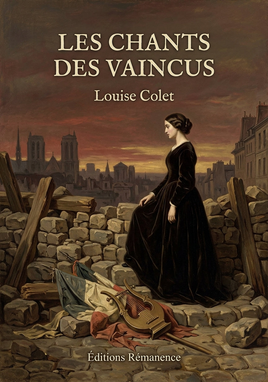 Livre Les Chants des vaincus par Louise Colet - Couverture - Editions Remanence