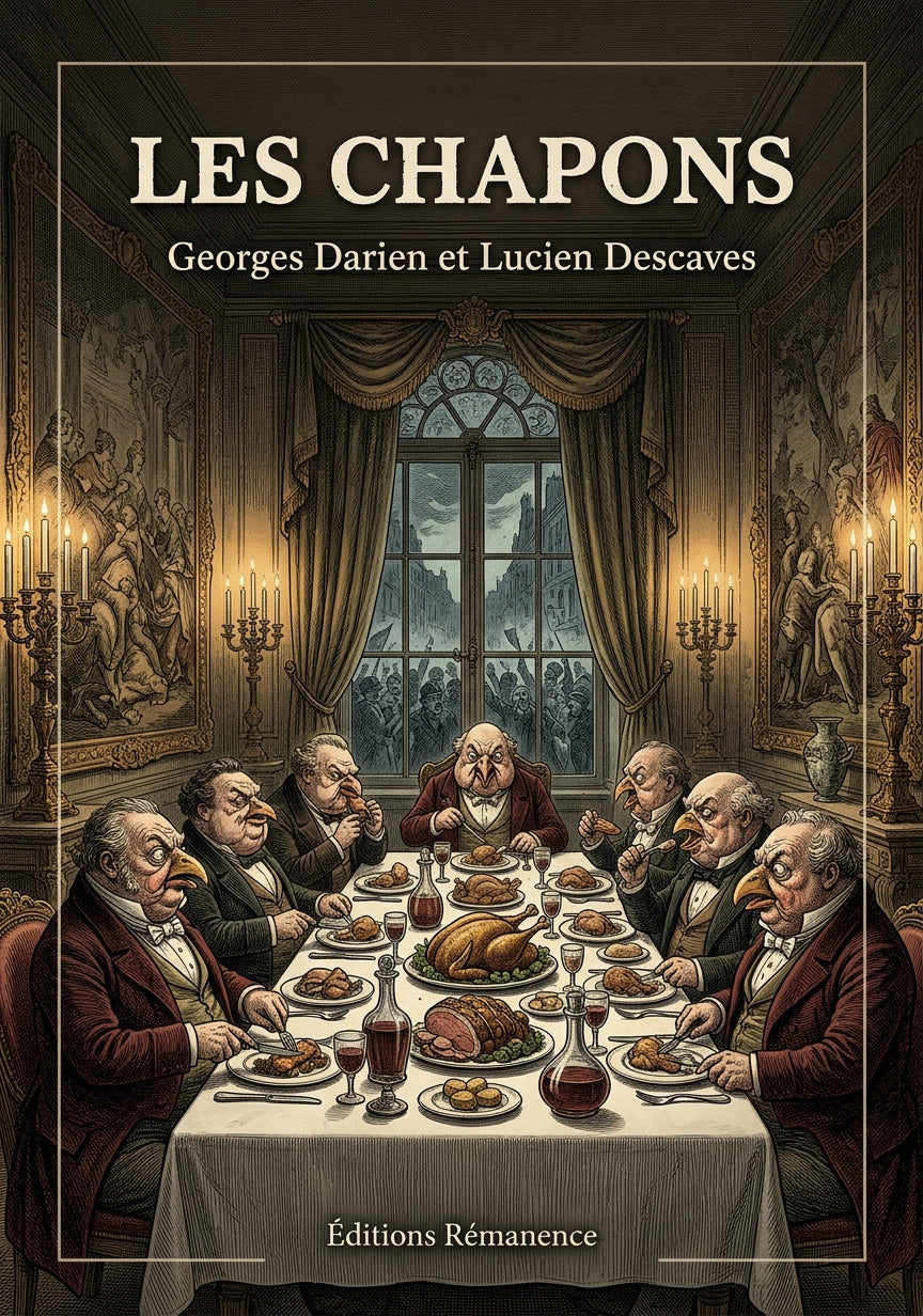Livre Les Chapons par Georges Darien et Lucien Descaves - Couverture - Editions Remanence