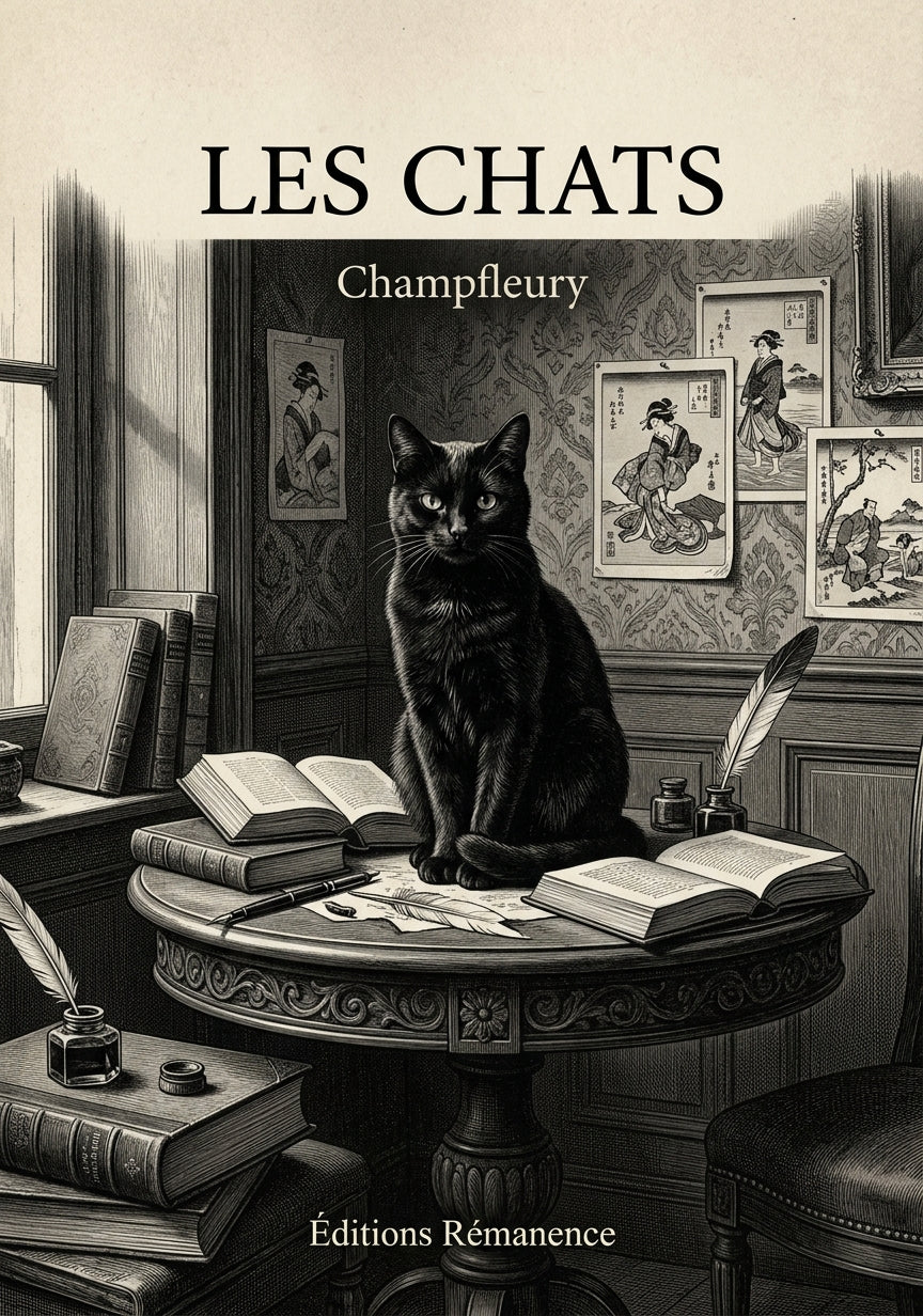 Livre Les Chats par Champfleury - Couverture - Editions Remanence