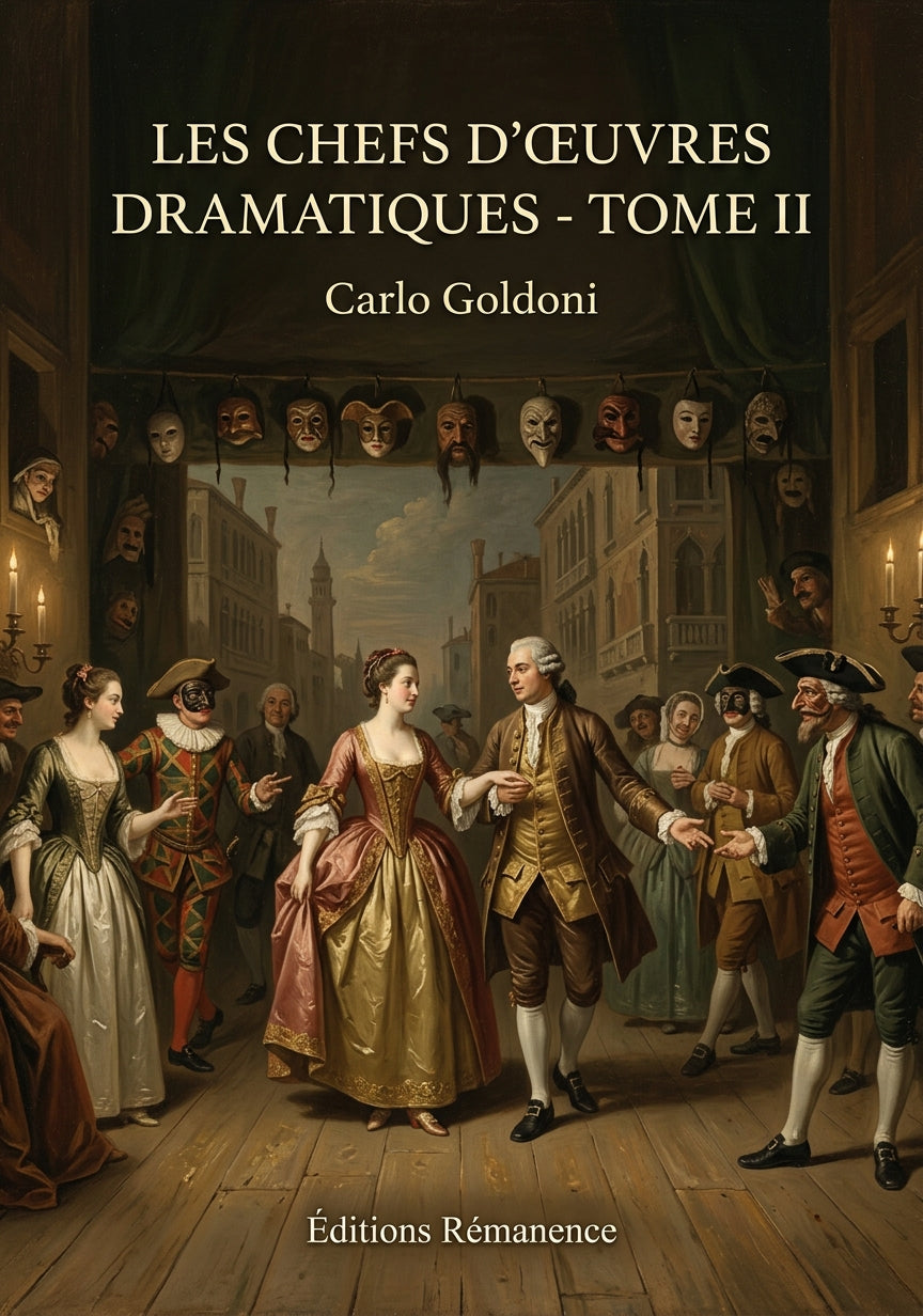 Livre Les chefs d’œuvres dramatiques - Tome II par Carlo Goldoni - Couverture - Editions Remanence