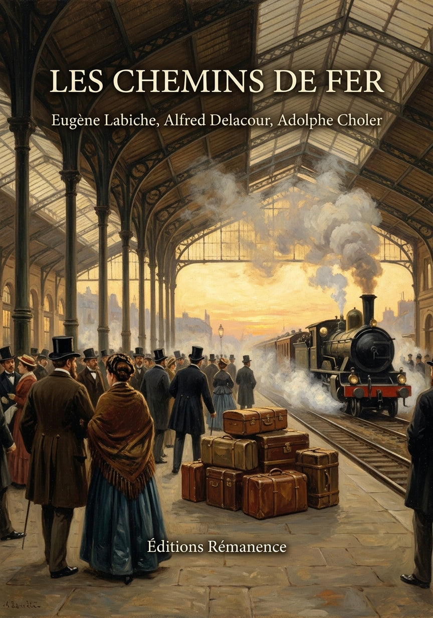 Livre Les Chemins de fer par Eugène Labiche, Alfred Delacour, Adolphe Choler - Couverture - Editions Remanence