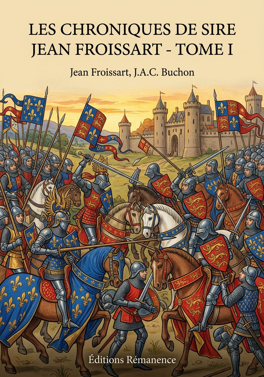 Livre Les Chroniques de Sire Jean Froissart - Tome I par Jean Froissart, J.A.C. Buchon - Couverture - Editions Remanence