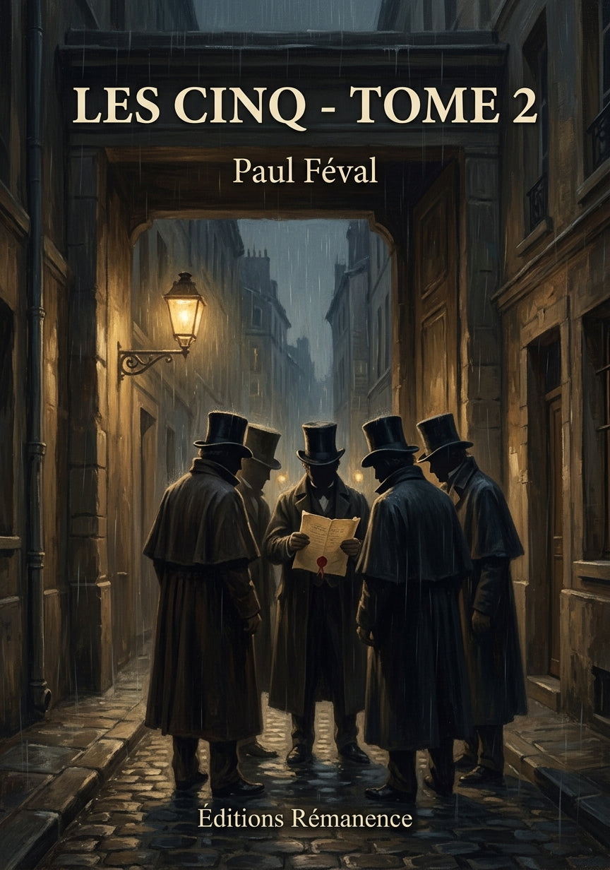 Livre Les Cinq - Tome 2 par Paul Féval - Couverture - Editions Remanence