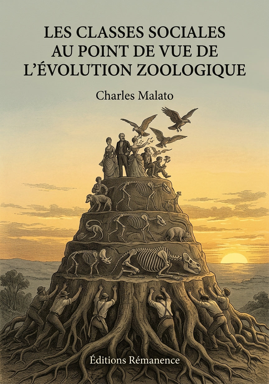 Livre Les Classes sociales au point de vue de l’évolution zoologique par Charles Malato - Couverture - Editions Remanence