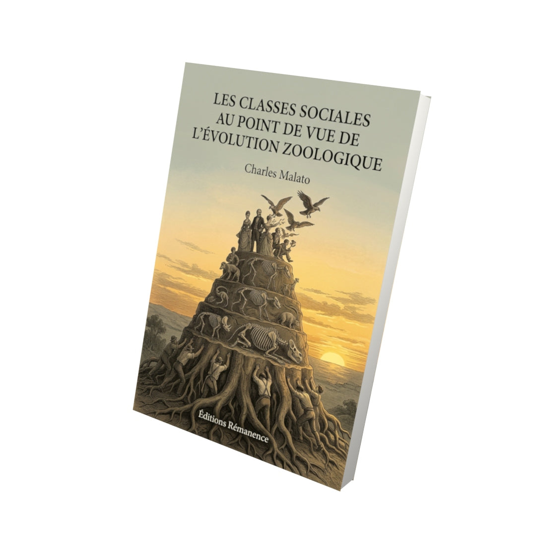 Livre Les Classes sociales au point de vue de l’évolution zoologique par Charles Malato - Vue 3D - Editions Remanence