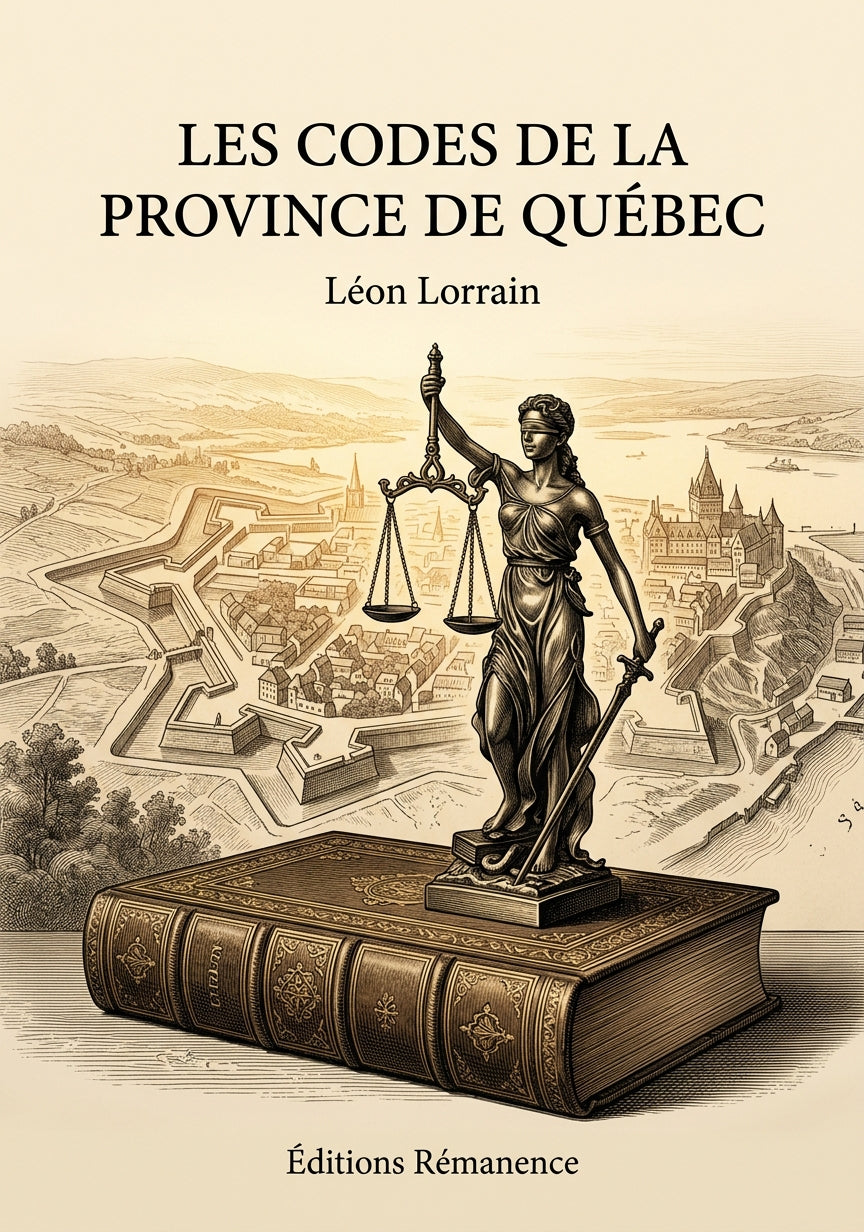 Livre Les Codes de la province de Québec par Léon Lorrain - Couverture - Editions Remanence