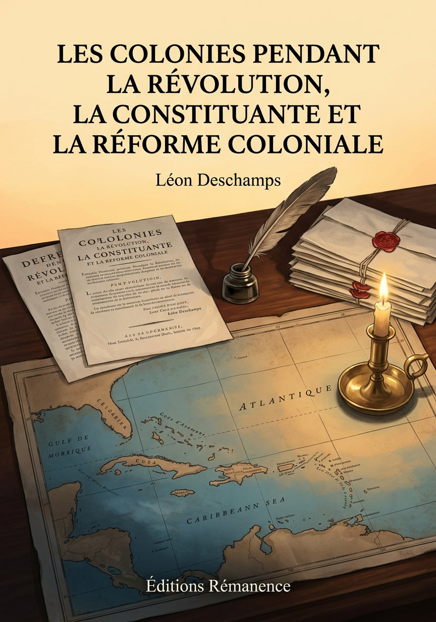 Livre Les Colonies pendant la Révolution, La Constituante et la réforme coloniale par Léon Deschamps - Couverture - Editions Remanence