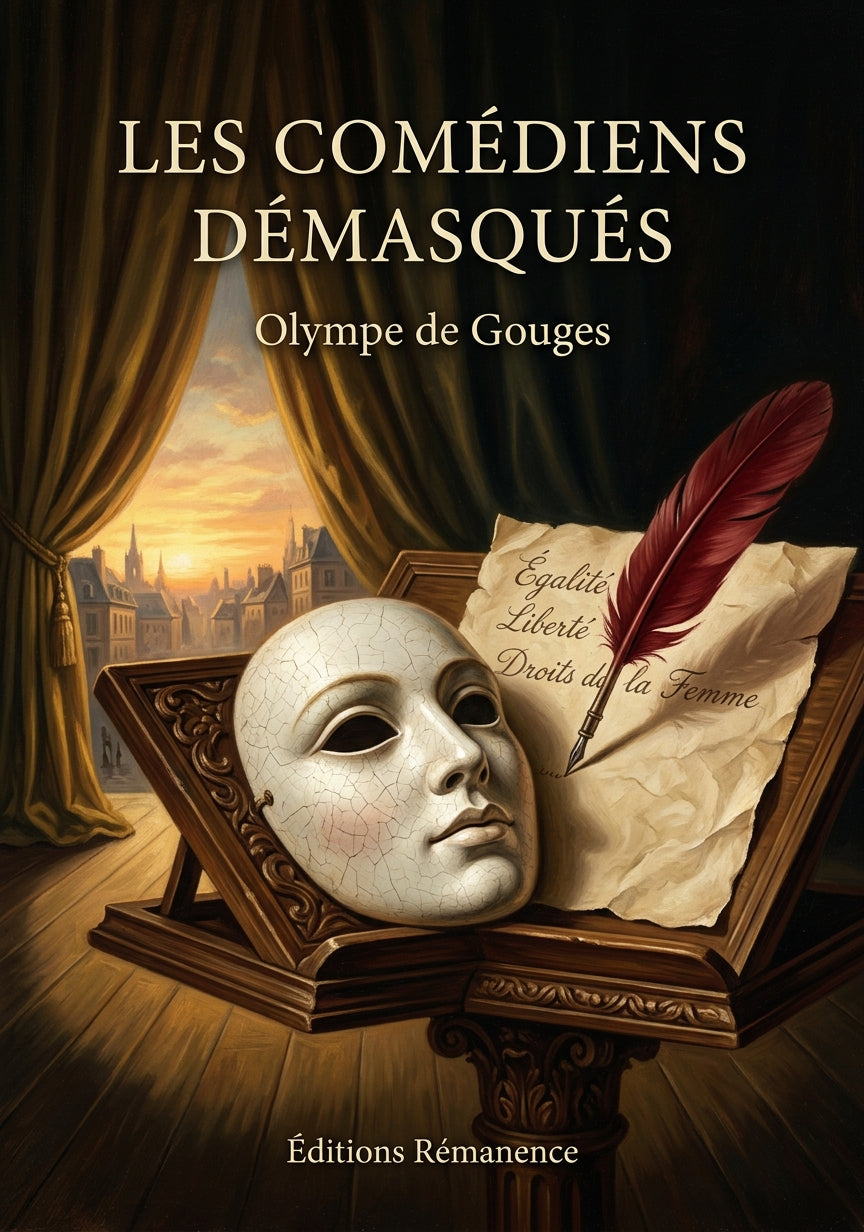 Livre Les Comédiens démasqués par Olympe de Gouges - Couverture - Editions Remanence