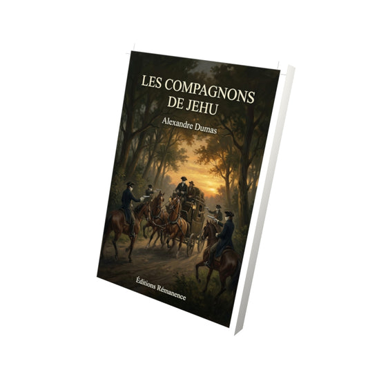 Livre Les Compagnons de Jehu par Alexandre Dumas - Vue 3D - Editions Remanence
