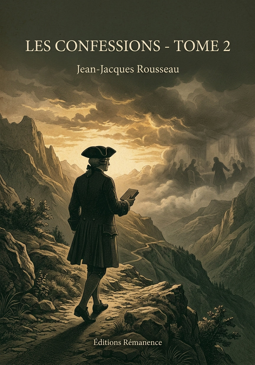 Livre Les Confessions - Tome 2 par Jean-Jacques Rousseau - Couverture - Editions Remanence