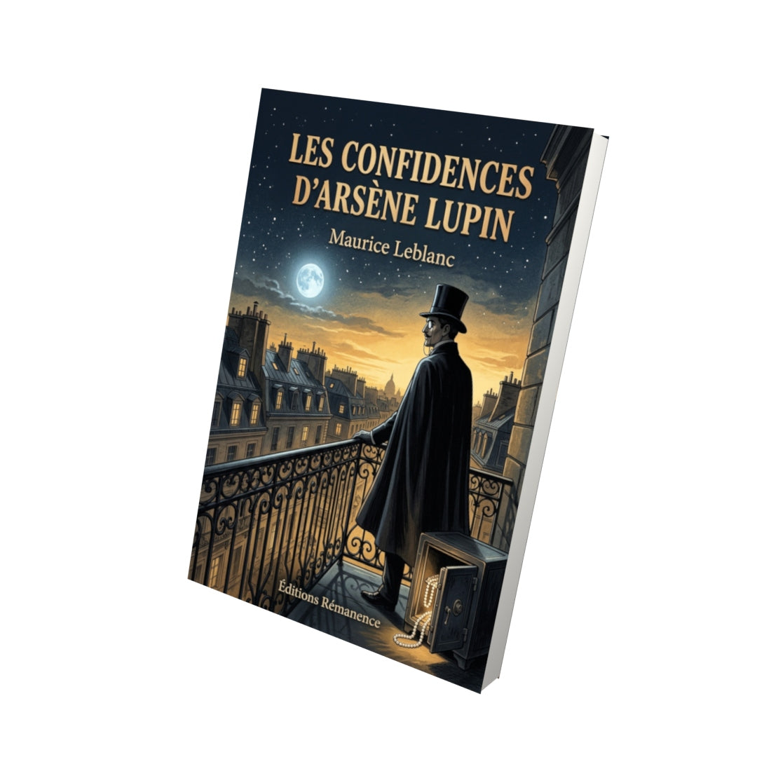 Livre Les Confidences d’Arsène Lupin par Maurice Leblanc - Vue 3D - Editions Remanence