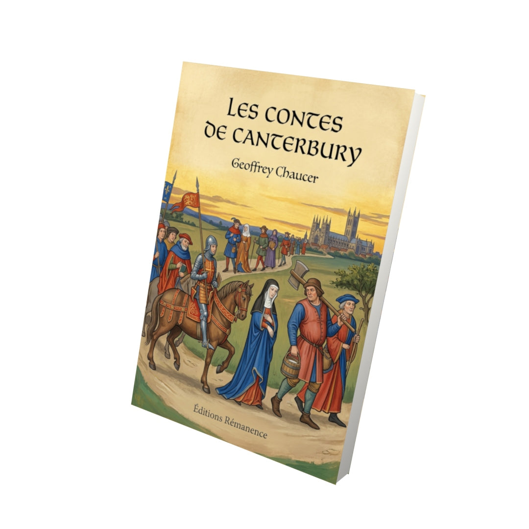 Livre Les Contes de Canterbury par Geoffrey Chaucer - Vue 3D - Editions Remanence