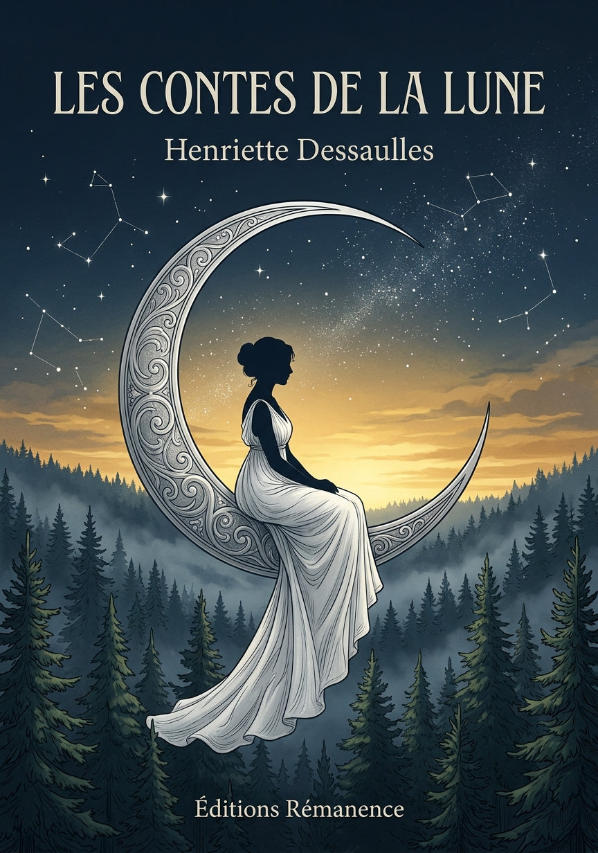 Livre Les contes de la lune par Henriette Dessaulles - Couverture - Editions Remanence