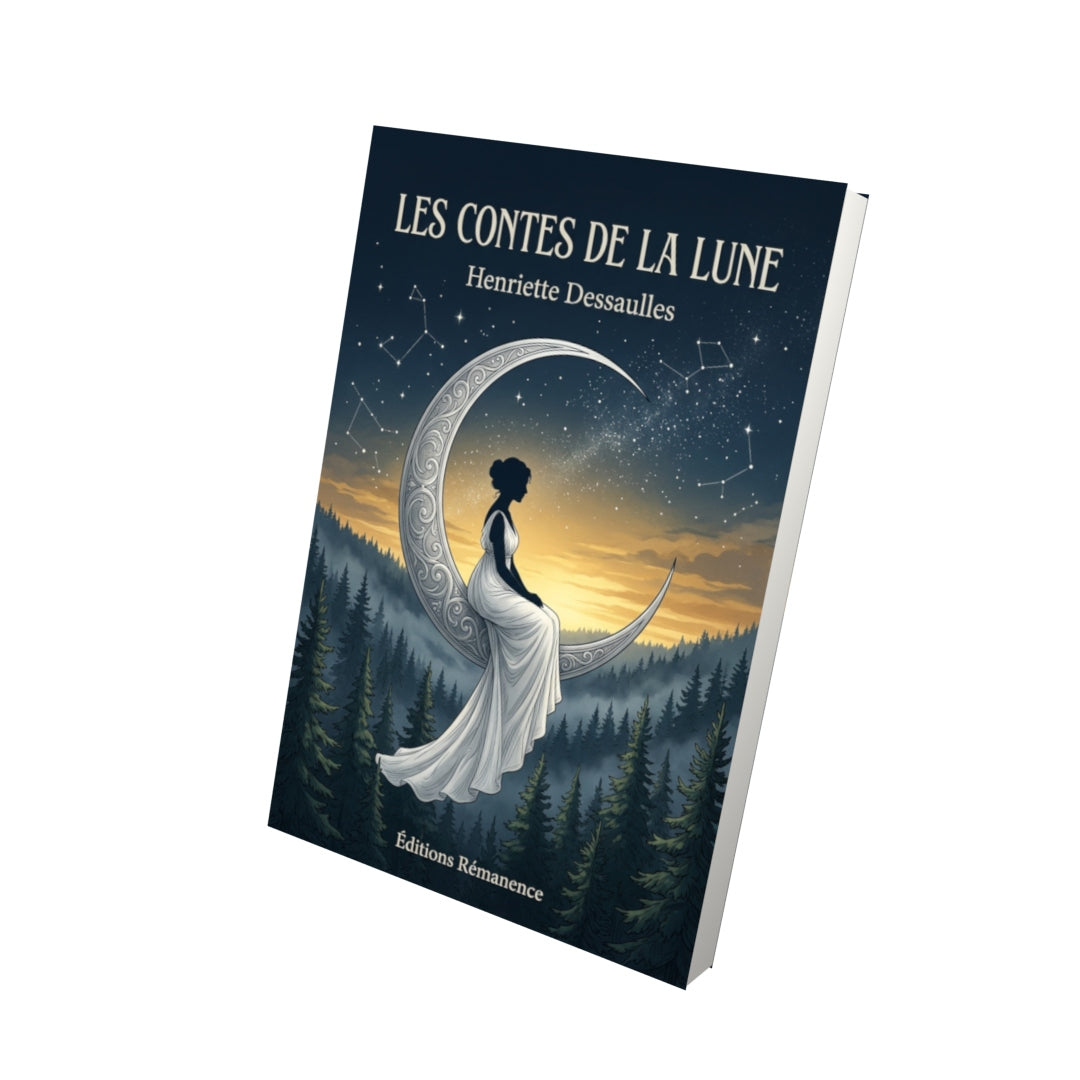 Livre Les contes de la lune par Henriette Dessaulles - Vue 3D - Editions Remanence