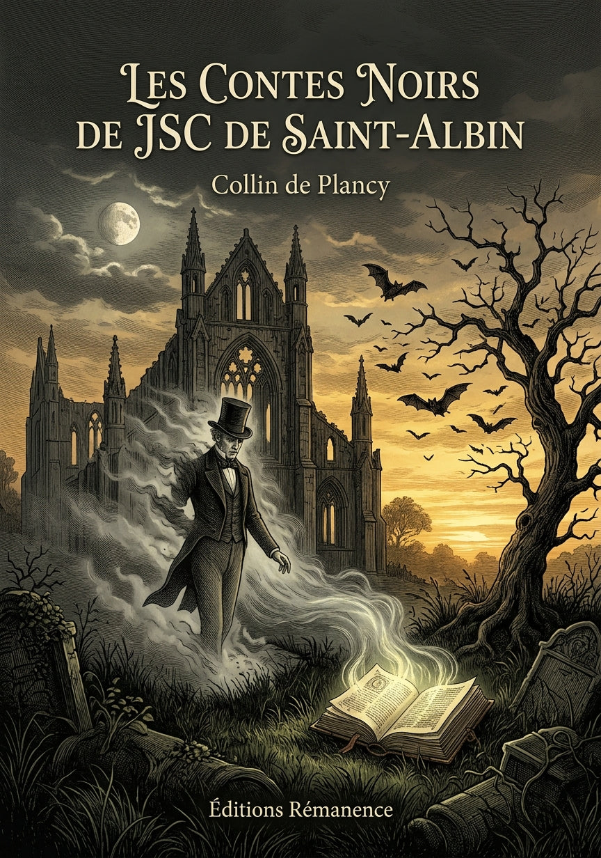 Livre Les contes noirs de JSC de Saint-Albin par Collin de Plancy - Couverture - Editions Remanence