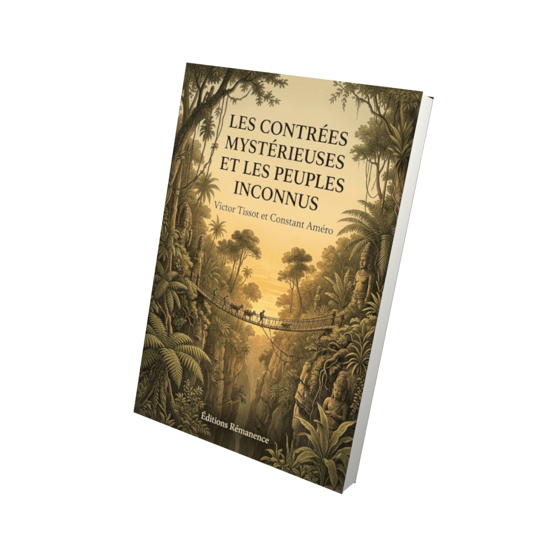 Livre Les contrées mystérieuses et les peuples inconnus par Victor Tissot et Constant Améro - Vue 3D - Editions Remanence