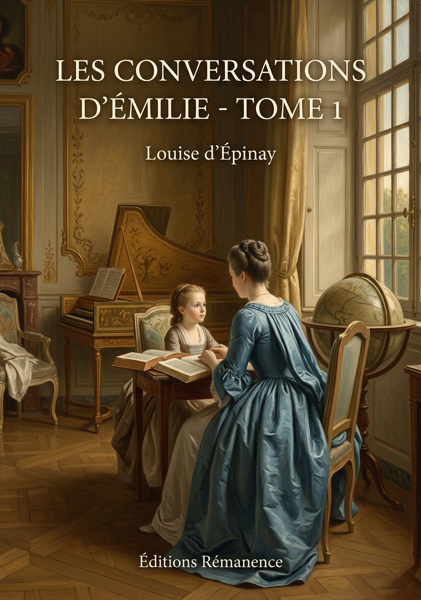 Livre Les Conversations d’Émilie - Tome 1 par Louise d’Épinay - Couverture - Editions Remanence