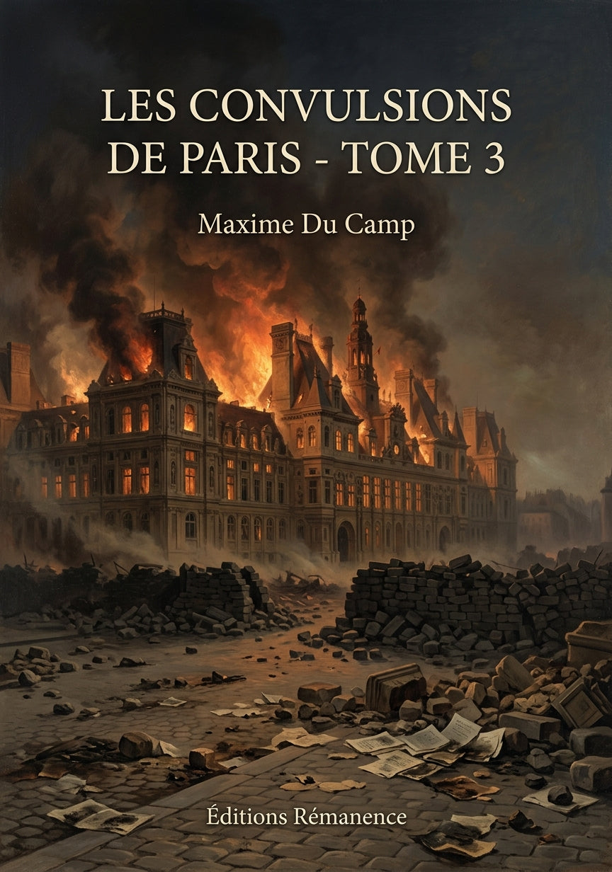 Livre Les Convulsions de Paris - Tome 3 par Maxime Du Camp - Couverture - Editions Remanence