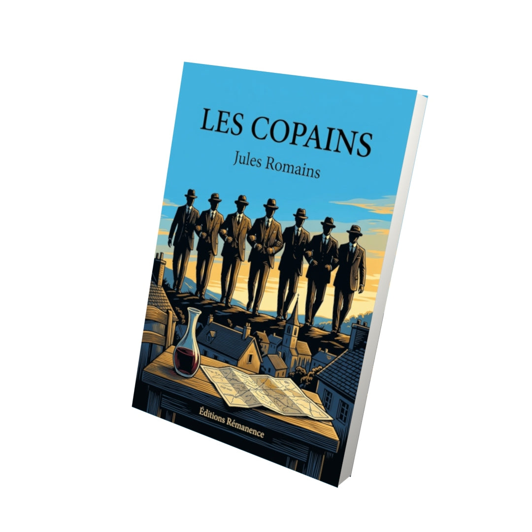 Livre Les Copains par Jules Romains - Vue 3D - Editions Remanence