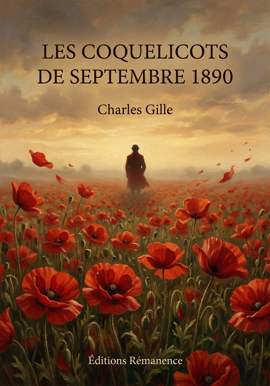 Livre Les Coquelicots de septembre 1890 par Charles Gille - Couverture - Editions Remanence