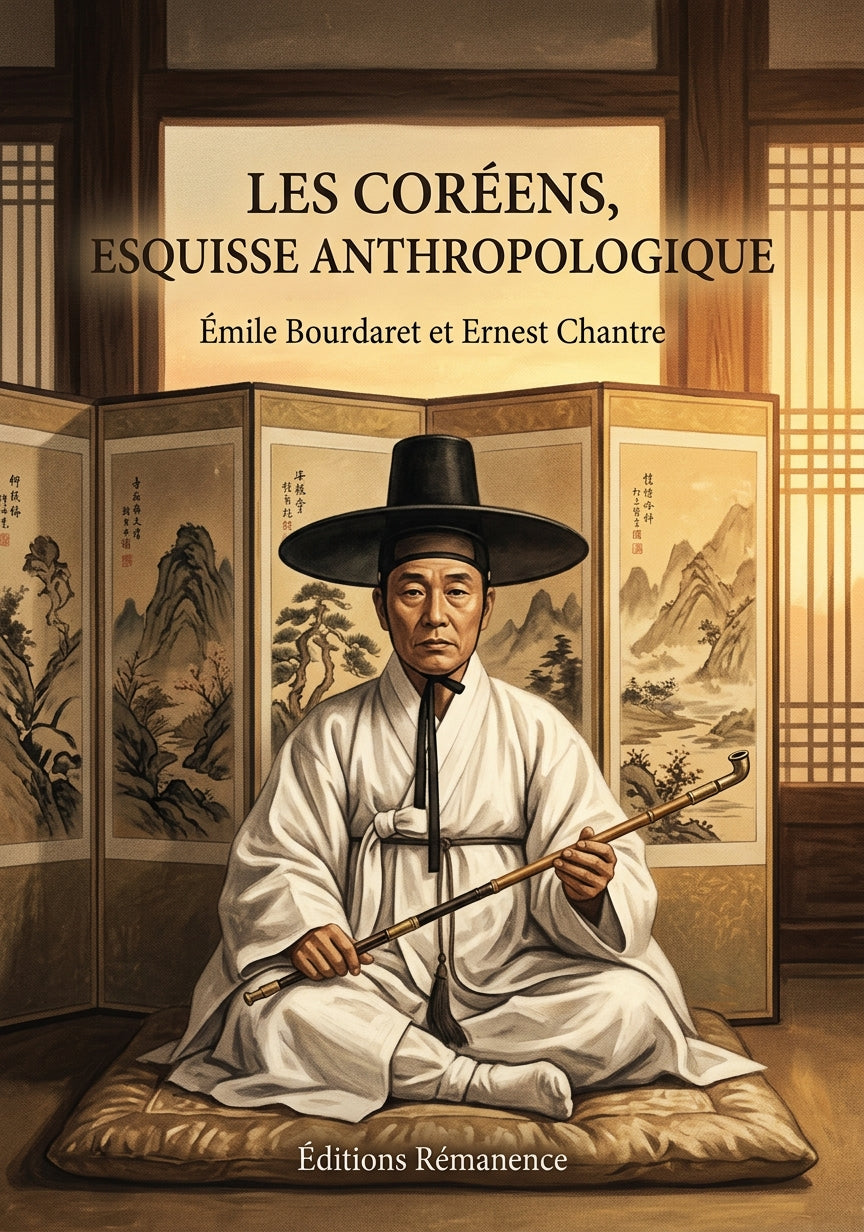 Livre Les Coréens, esquisse anthropologique par Émile Bourdaret et Ernest Chantre - Couverture - Editions Remanence