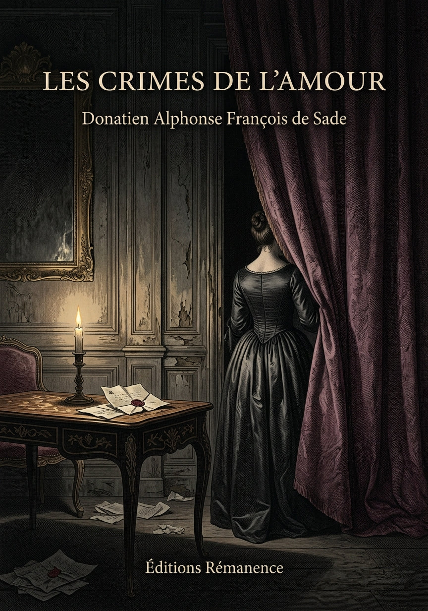 Livre Les Crimes de l’amour par Donatien Alphonse François de Sade - Couverture - Editions Remanence