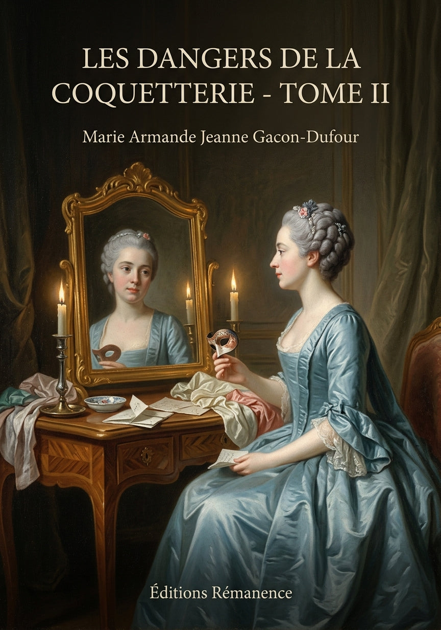 Livre Les Dangers de la coquetterie - Tome II par Marie Armande Jeanne Gacon-Dufour - Couverture - Editions Remanence