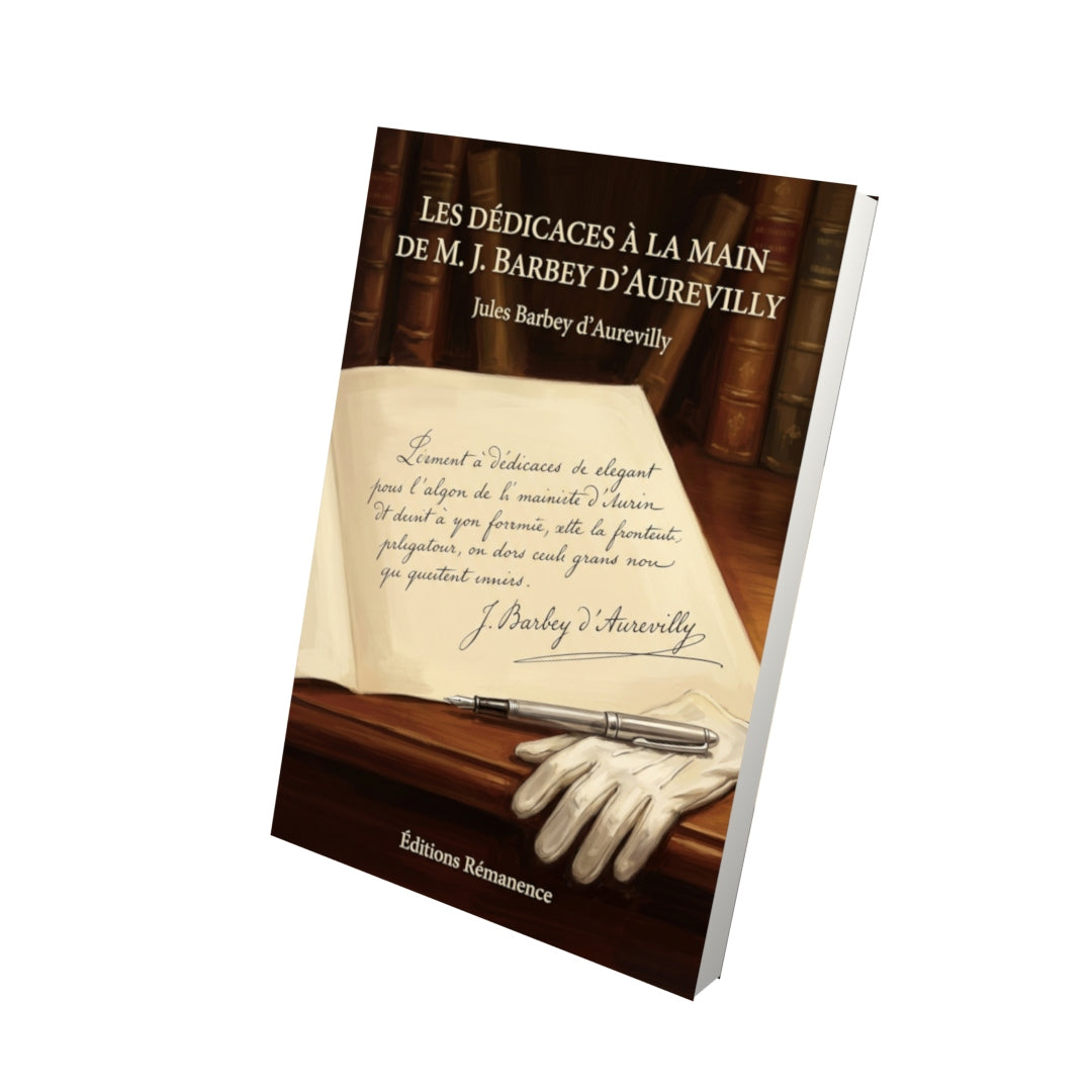 Livre Les Dédicaces à la main de M. J. Barbey d’Aurevilly par Jules Barbey d’Aurevilly - Vue 3D - Editions Remanence