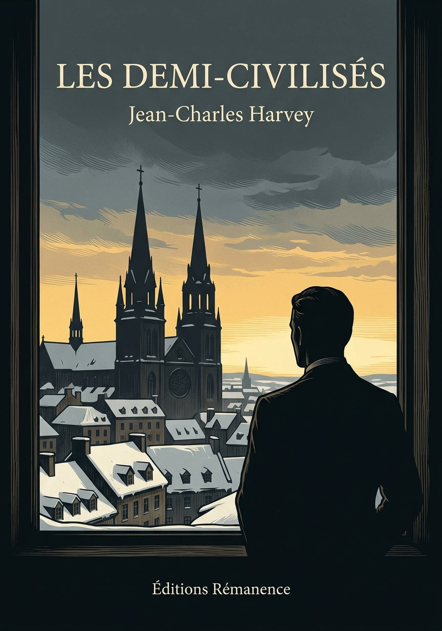 Livre Les demi-civilisés par Jean-Charles Harvey - Couverture - Editions Remanence
