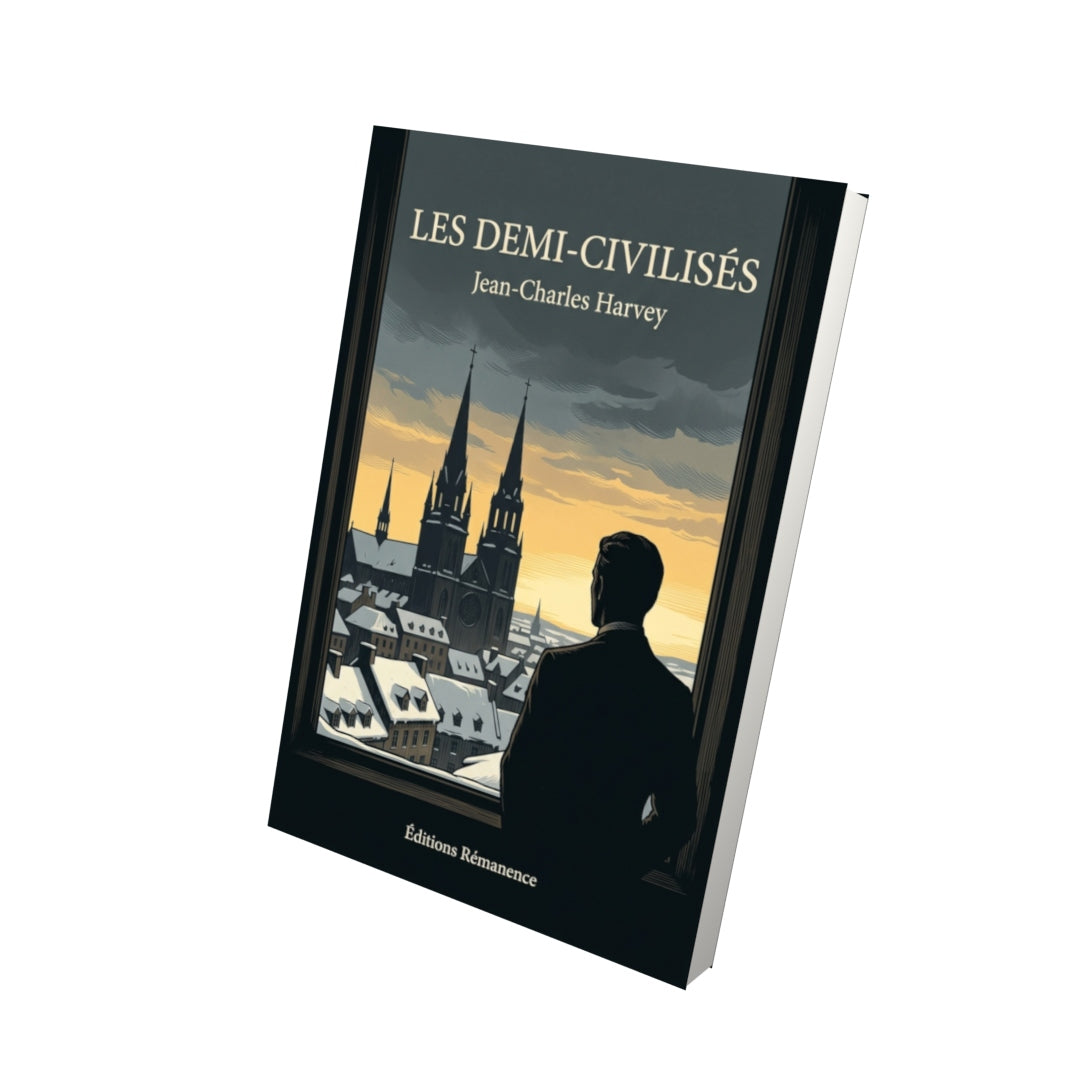 Livre Les demi-civilisés par Jean-Charles Harvey - Vue 3D - Editions Remanence