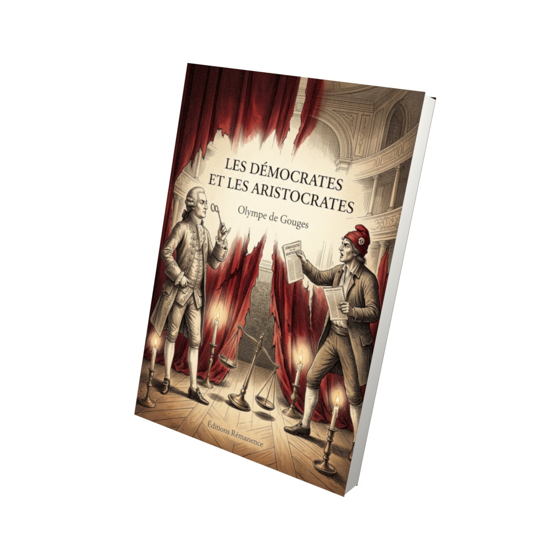 Livre Les démocrates et les aristocrates par Olympe de Gouges - Vue 3D - Editions Remanence