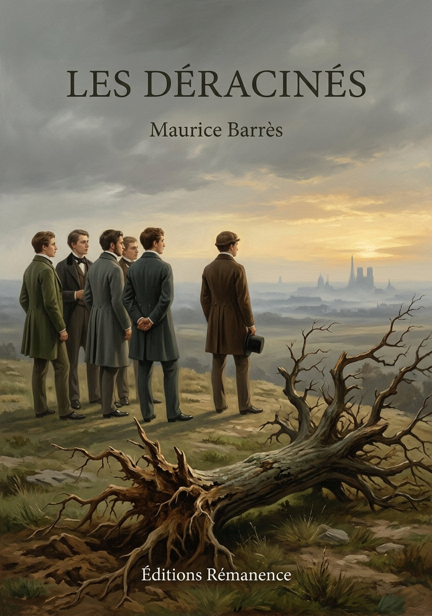Livre Les Déracinés par Maurice Barrès - Couverture - Editions Remanence