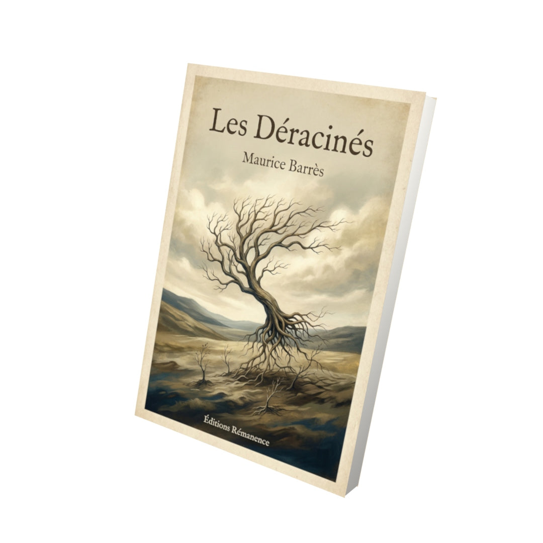 Livre Les Déracinés – Maurice Barrès - Vue 3D - Editions Remanence