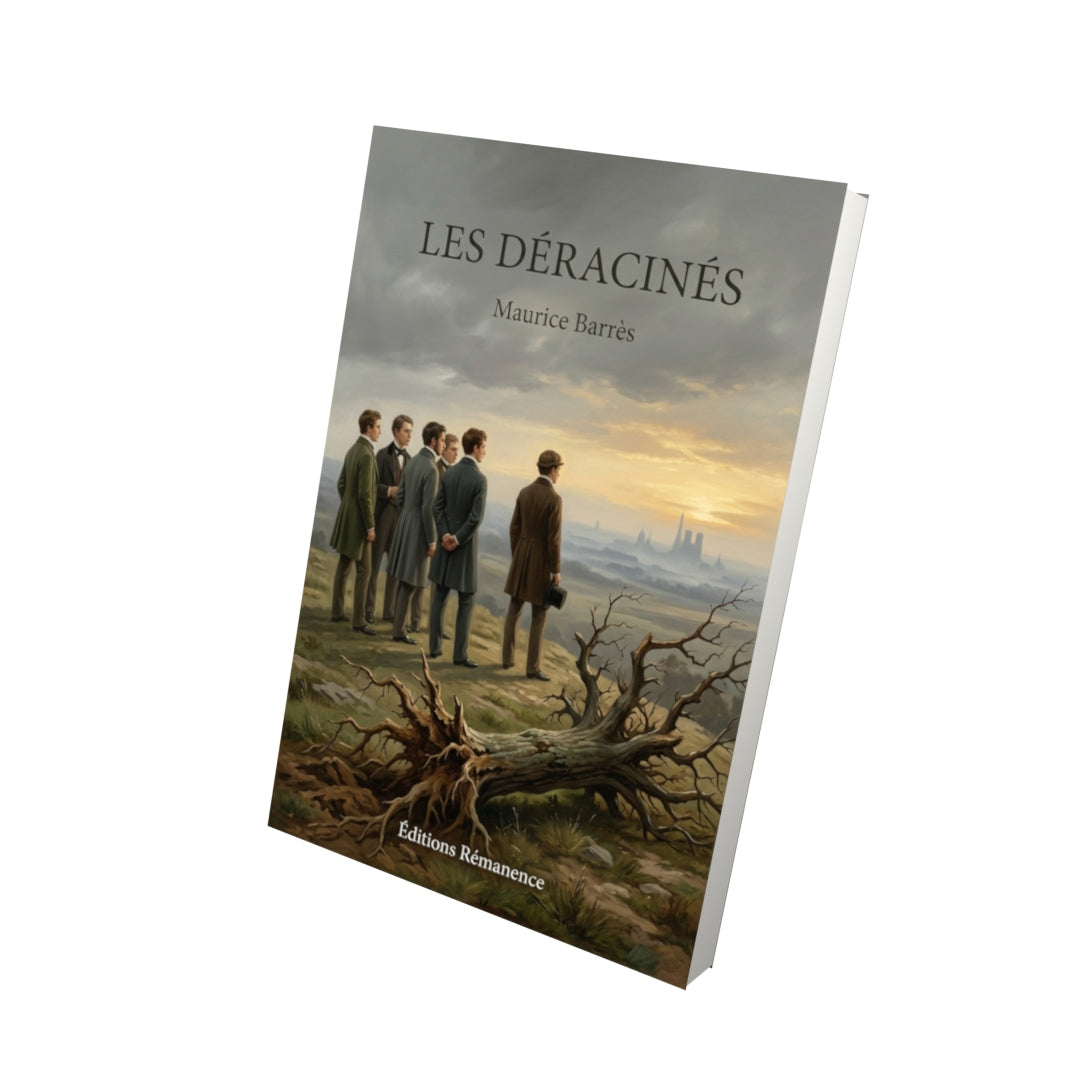 Livre Les Déracinés par Maurice Barrès - Vue 3D - Editions Remanence