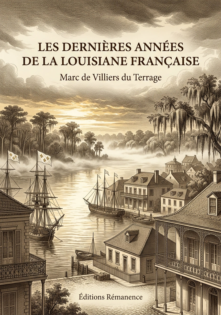 Livre Les Dernières Années de la Louisiane française par Marc de Villiers du Terrage - Couverture - Editions Remanence