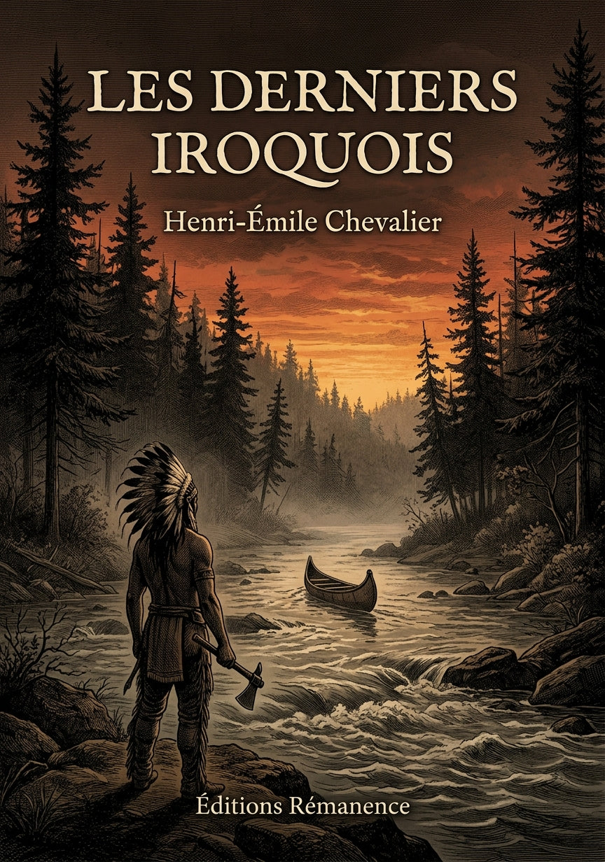 Livre Les derniers Iroquois par Henri-Émile Chevalier - Couverture - Editions Remanence
