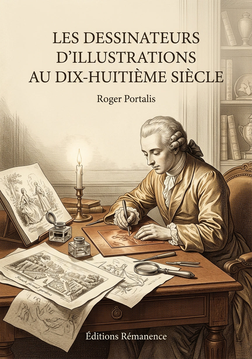 Livre Les dessinateurs d'illustrations au dix-huitième siècle par Roger Portalis - Couverture - Editions Remanence