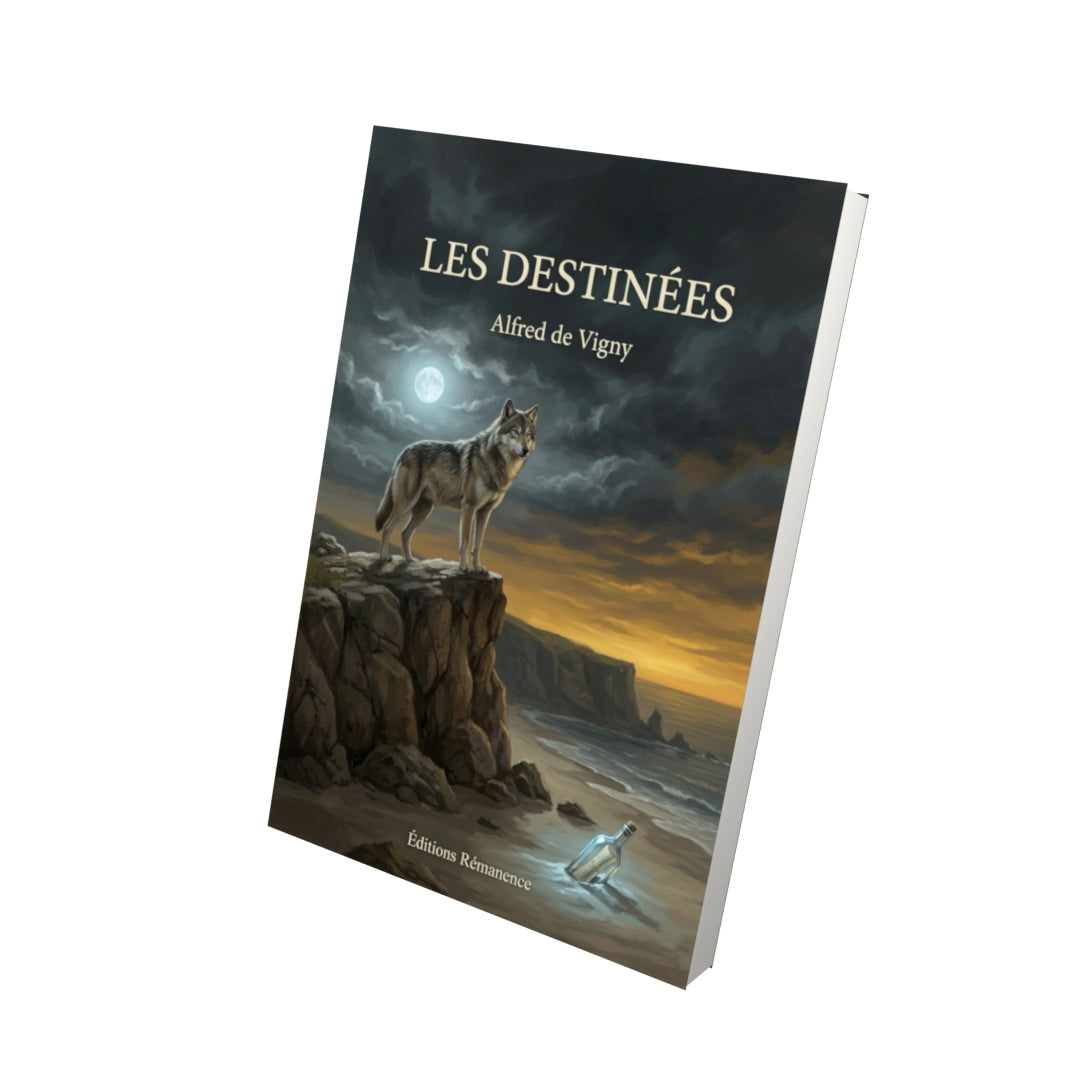 Livre Les Destinées par Alfred de Vigny - Vue 3D - Editions Remanence