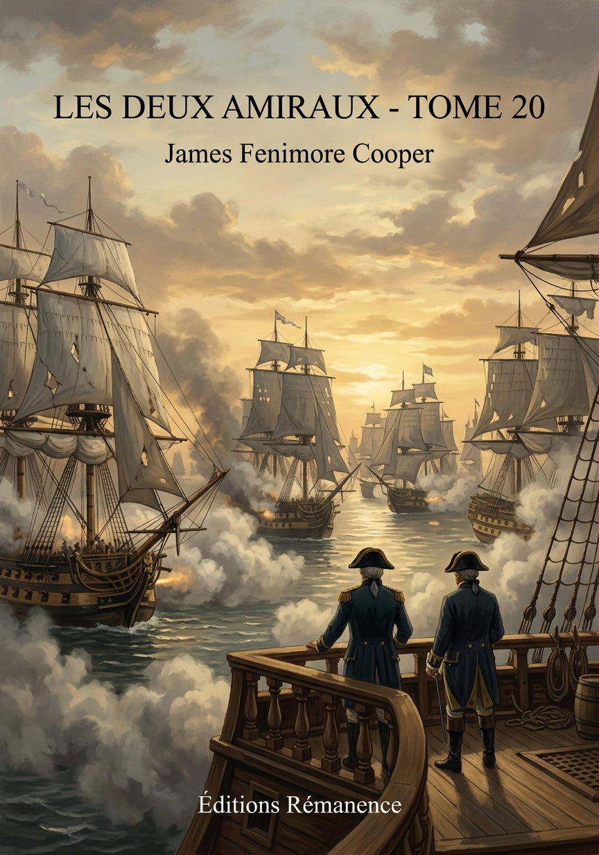 Livre Les Deux Amiraux - Tome 20 par James Fenimore Cooper - Couverture - Editions Remanence