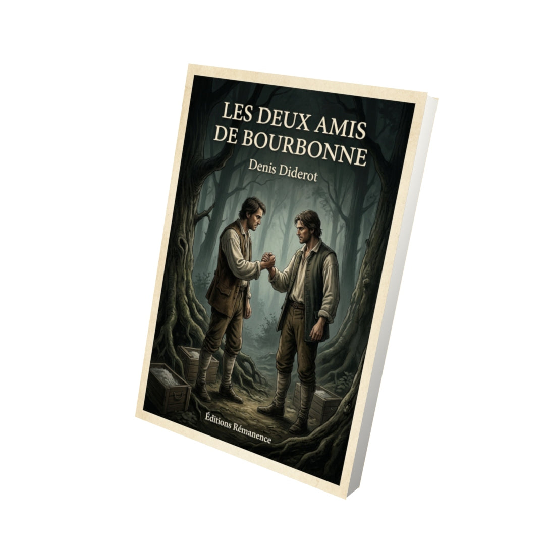 Livre Les deux amis de Bourbonne - Denis Diderot - Vue 3D - Editions Remanence