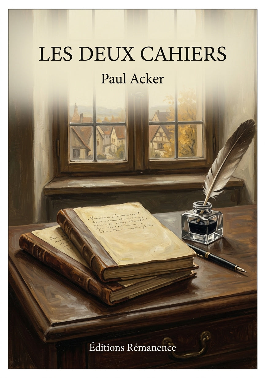 Livre Les deux cahiers par Paul Acker - Couverture - Editions Remanence