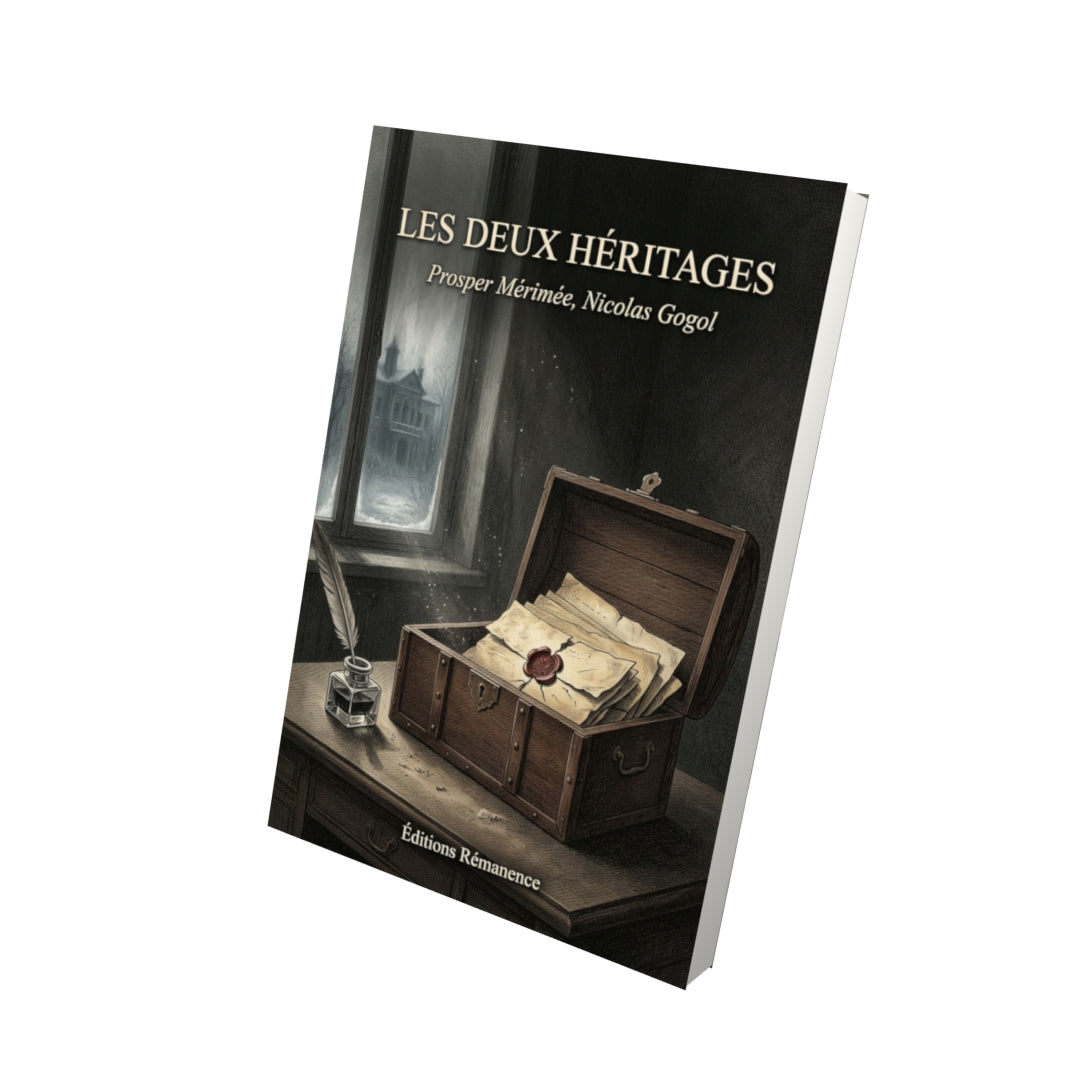 Livre Les Deux héritages par Prosper Mérimée, Nicolas Gogol - Vue 3D - Editions Remanence