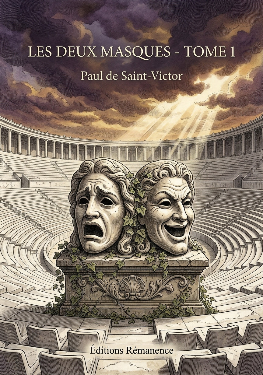 Livre Les Deux masques - Tome 1 par Paul de Saint-Victor - Couverture - Editions Remanence