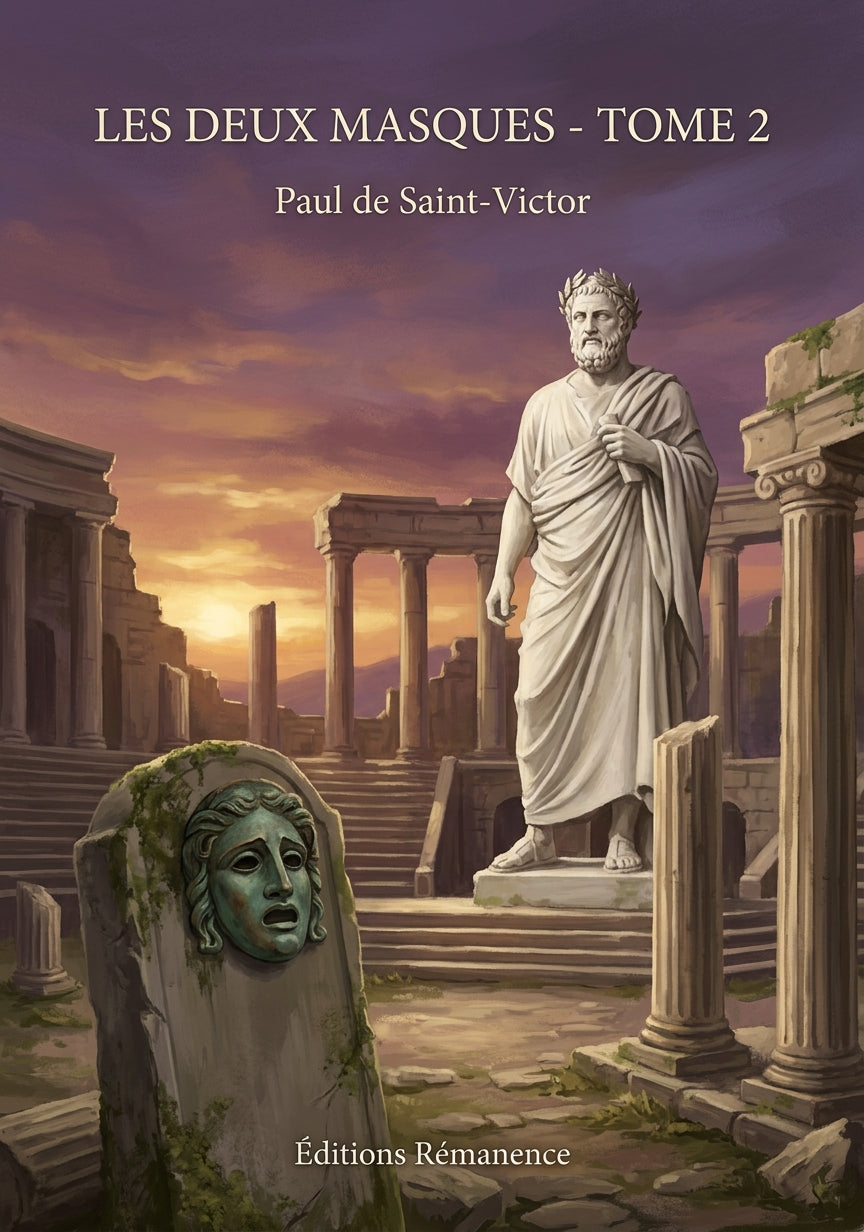 Livre Les Deux masques - Tome 2 par Paul de Saint-Victor - Couverture - Editions Remanence
