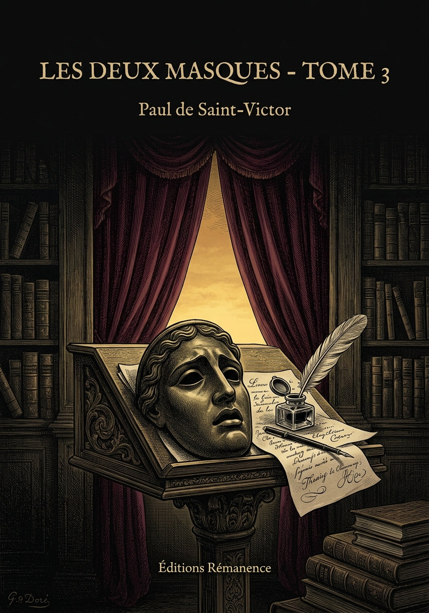 Livre Les Deux masques - Tome 3 par Paul de Saint-Victor - Couverture - Editions Remanence