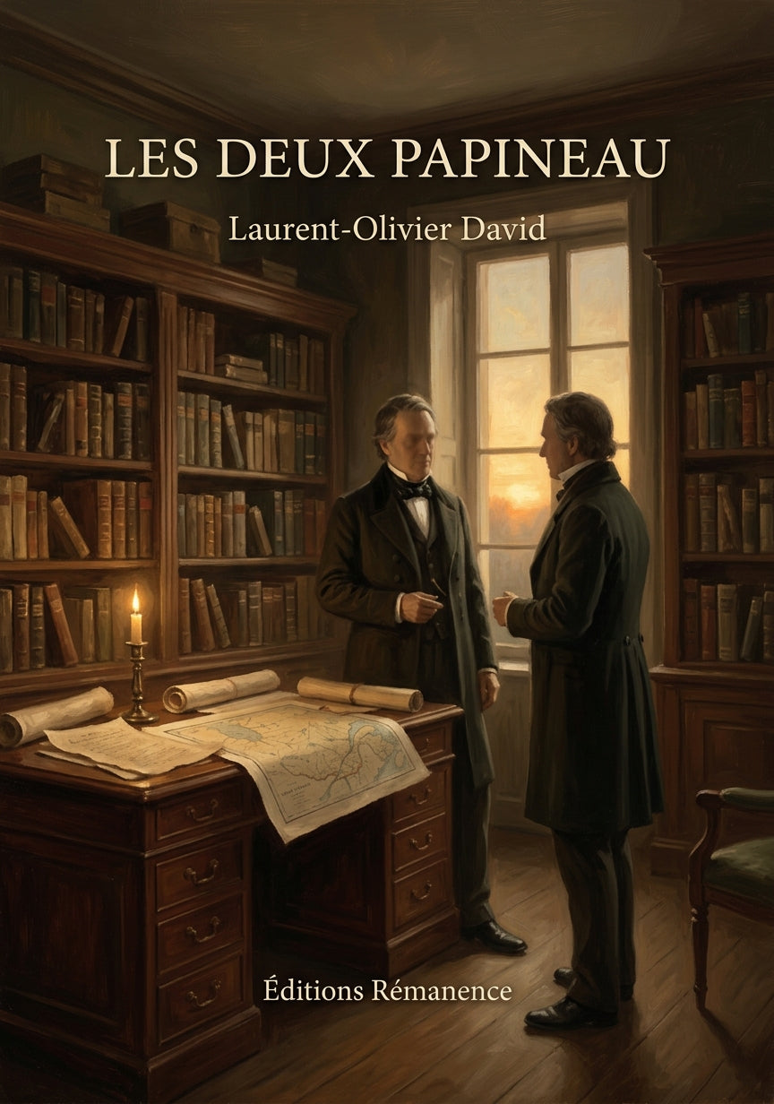 Livre Les deux Papineau par Laurent-Olivier David - Couverture - Editions Remanence