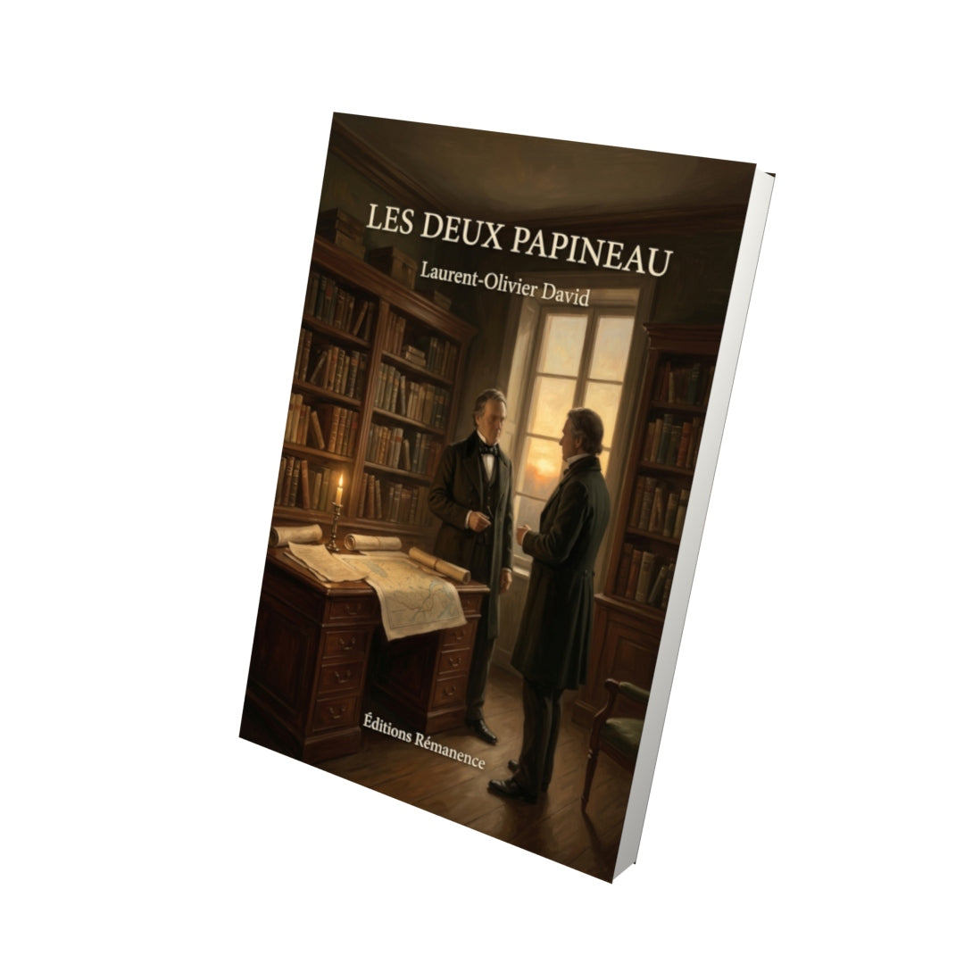 Livre Les deux Papineau par Laurent-Olivier David - Vue 3D - Editions Remanence